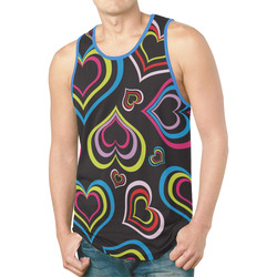 hearts gif rainbow colors New All Over Print Tank Top for Men (Model T46)
