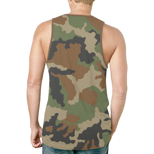 woodland camouflage pattern New All Over Print Tank Top for Men (Model T46)