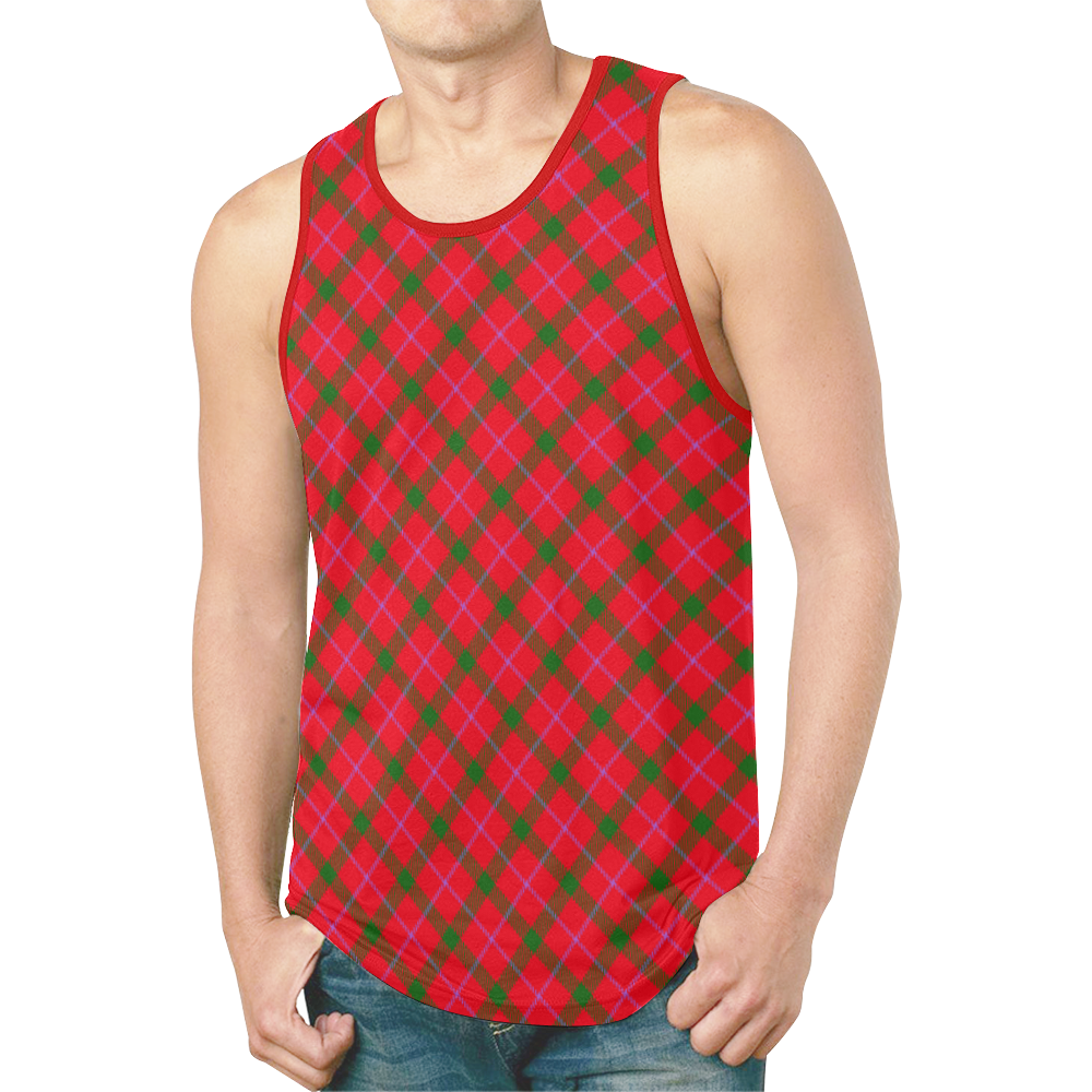 Holiday plaid Christmas tartan New All Over Print Tank Top for Men (Model T46)