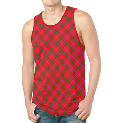 Holiday plaid Christmas tartan New All Over Print Tank Top for Men (Model T46)