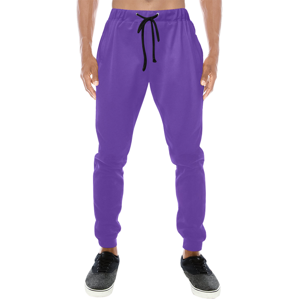Deep purple ultraviolet Men's All Over Print Sweatpants (Model L11)