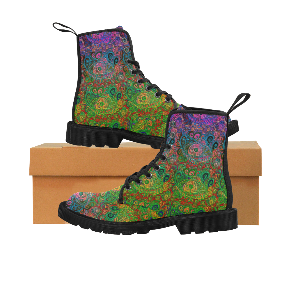 Your Paisley Eye Oil Paint by MJS and Aleta Martin Boots for Women (Black) (Model 1203H)