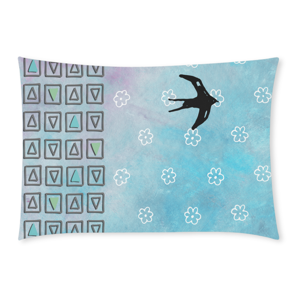 Swallow Custom Rectangle Pillow Case 20x30 (One Side)