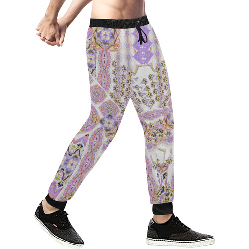 mandala spirit violet pastel Men's All Over Print Sweatpants (Model L11)