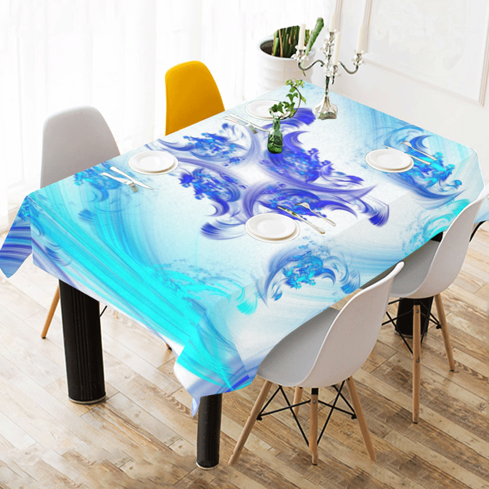 Summer_ice_flower Cotton Linen Tablecloth 60" x 90"