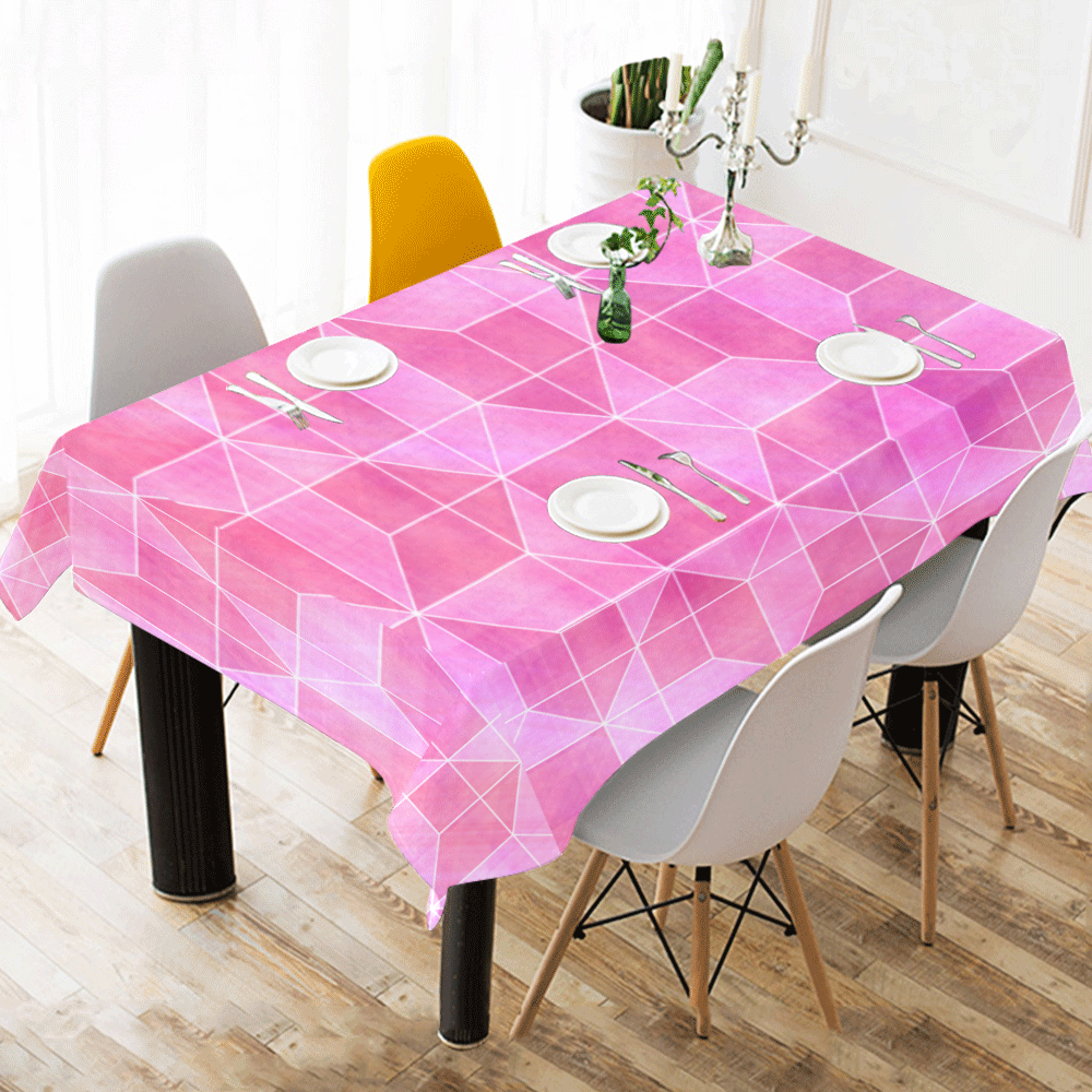 geopink Cotton Linen Tablecloth 60" x 90"