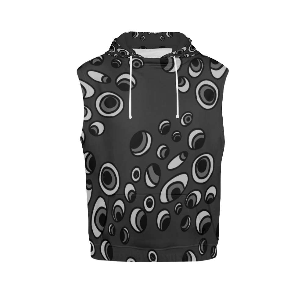 Eye see a Mess All Over Print Sleeveless Hoodie for Women (Model H15)