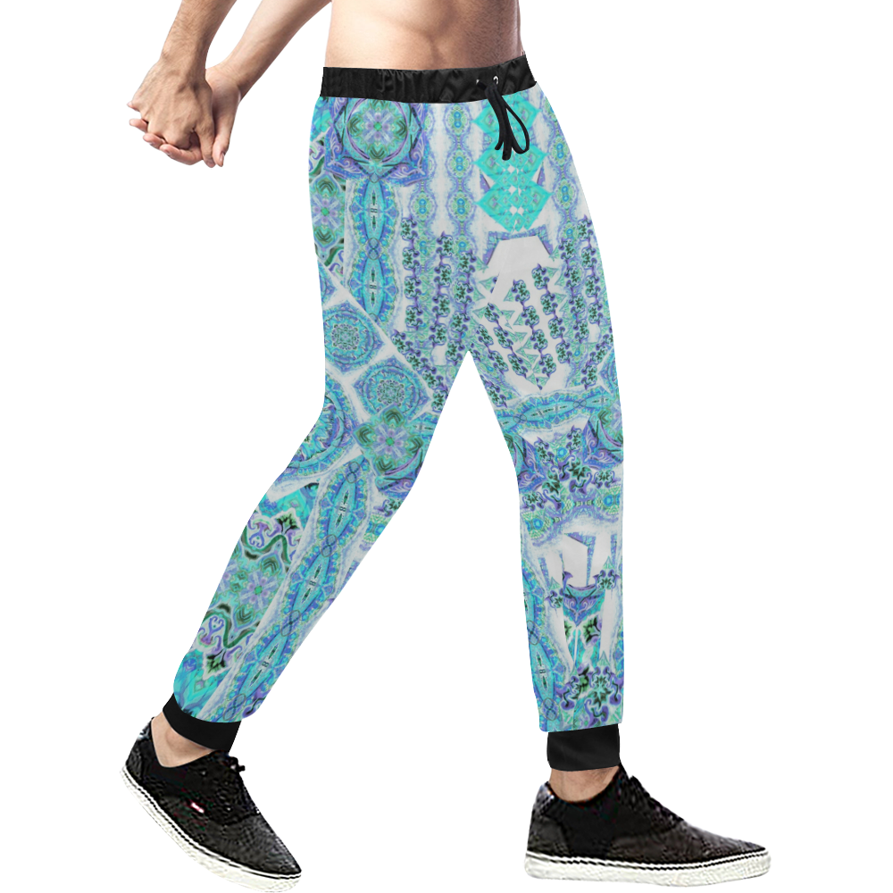 mandala spirit turquoise Men's All Over Print Sweatpants (Model L11)