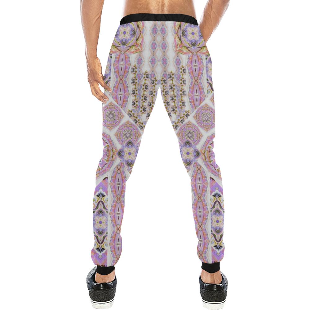 mandala spirit violet pastel Men's All Over Print Sweatpants (Model L11)