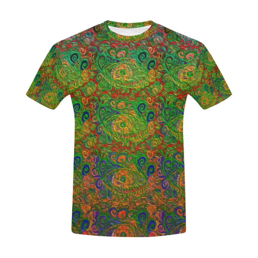 Your Paisley Eye Oil Paint by MJS and Aleta All Over Print T-Shirt for Men (USA Size) (Model T40)