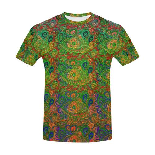 Your Paisley Eye Oil Paint by MJS and Aleta All Over Print T-Shirt for Men (USA Size) (Model T40)