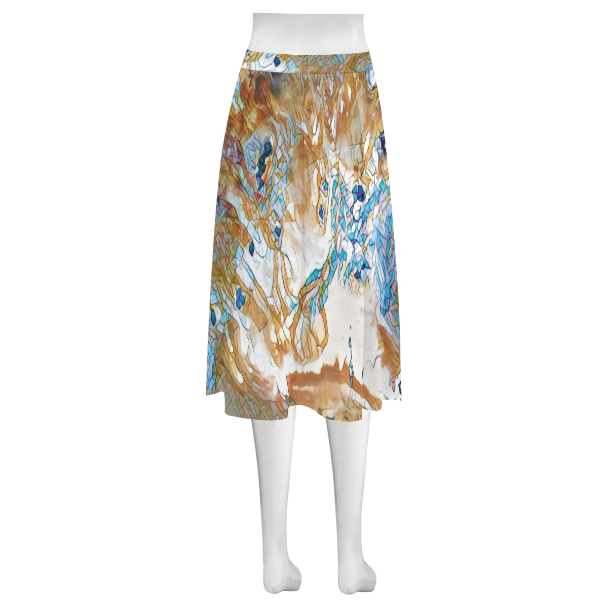 Trip Mnemosyne Women's Crepe Skirt (Model D16)