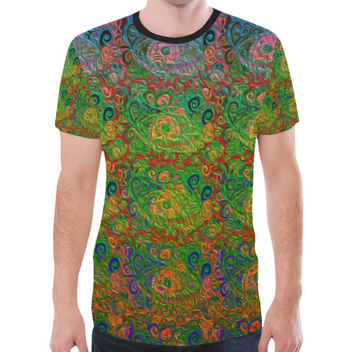 Your Paisley Eye Oil Paint by MJS and Aleta New All Over Print T-shirt for Men (Model T45)