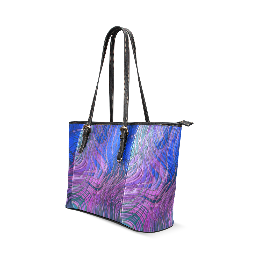 energy liquids 4 by JamColors Leather Tote Bag/Large (Model 1640)