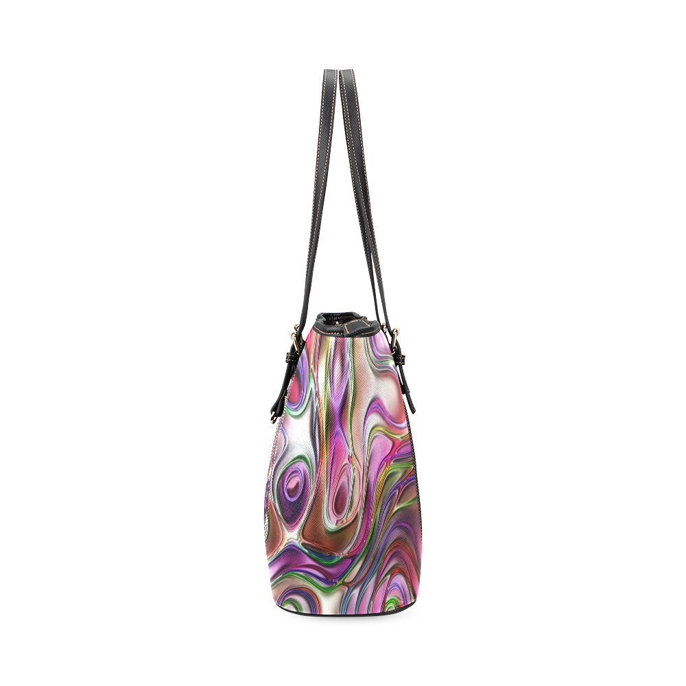 energy liquids 5 by JamColors Leather Tote Bag/Large (Model 1640)