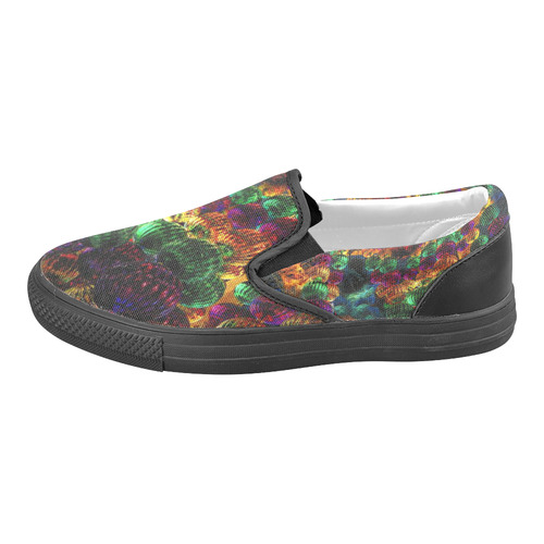 BEADED Women's Unusual Slip-on Canvas Shoes (Model 019)