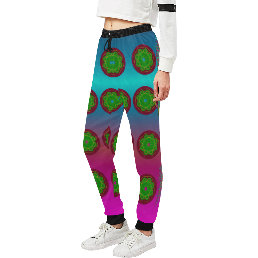 Meditative abstract temple of love Unisex All Over Print Sweatpants (Model L11)