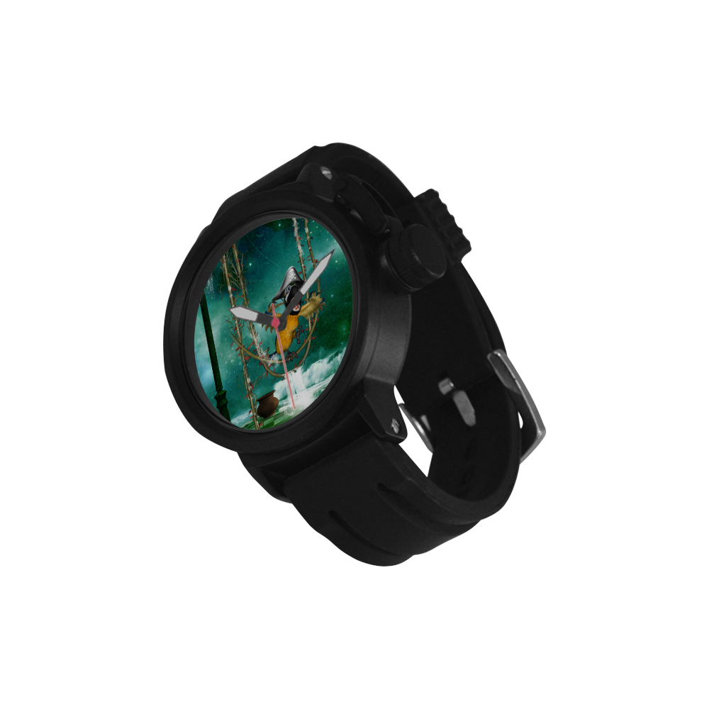 Funny pirate parrot Men's Sports Watch(Model 309)