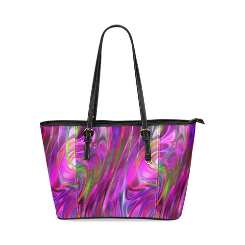 energy liquids 3 by JamColors Leather Tote Bag/Large (Model 1640)
