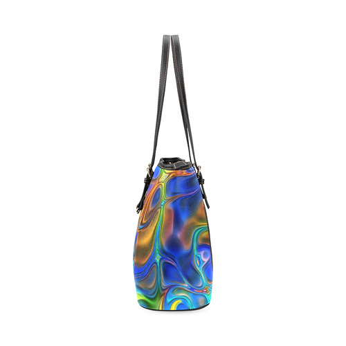 energy liquids 6 by JamColors Leather Tote Bag/Large (Model 1640)