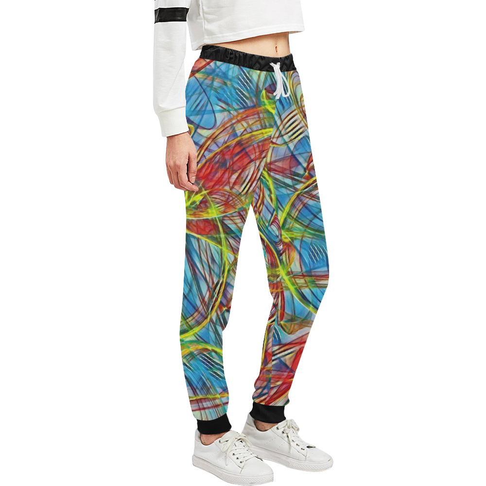 abstract joy 4 by JamColors Unisex All Over Print Sweatpants (Model L11)