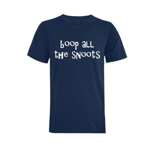 Boop all the Snoots Navy Men's V-Neck T-shirt  Big Size(USA Size) (Model T10)