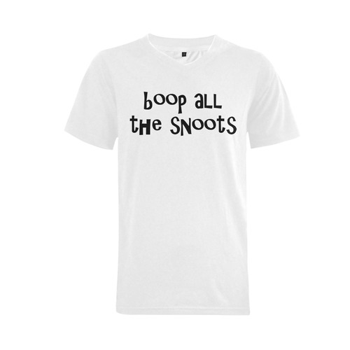 Boop all the Snoots White Men's V-Neck T-shirt  Big Size(USA Size) (Model T10)