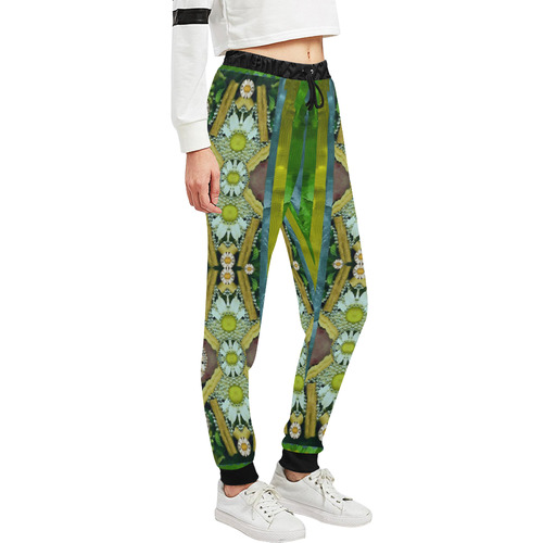 Bread sticks and fantasy flowers in a rainbow Unisex All Over Print Sweatpants (Model L11)