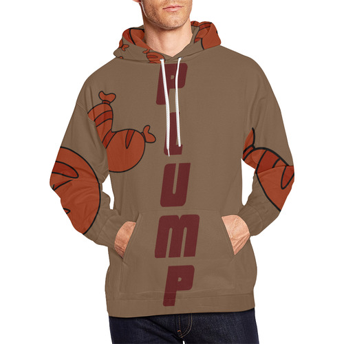 PLUMP All Over Print Hoodie for Men/Large Size (USA Size) (Model H13)