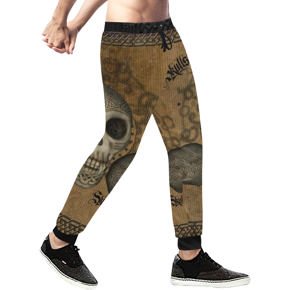 Awesome skull with celtic knot Men's All Over Print Sweatpants (Model L11)
