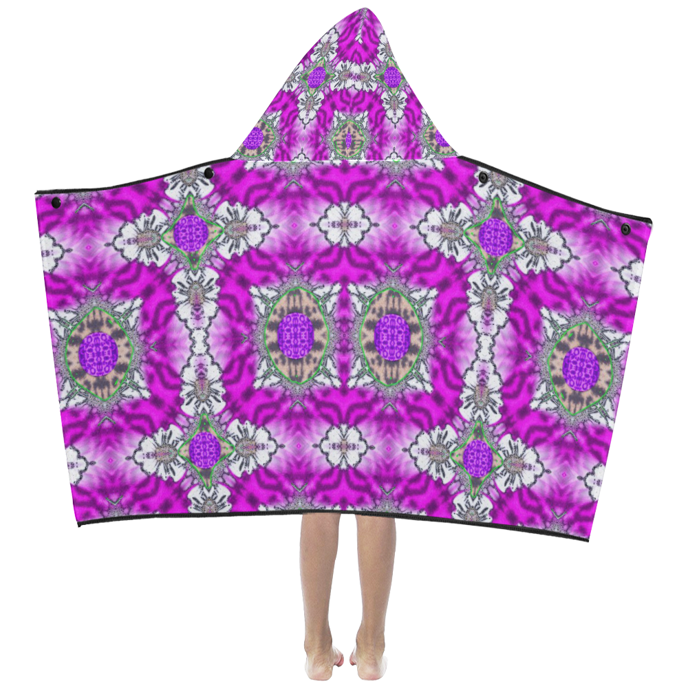 Lion Paws In Abstract Fantasy Kids' Hooded Bath Towels