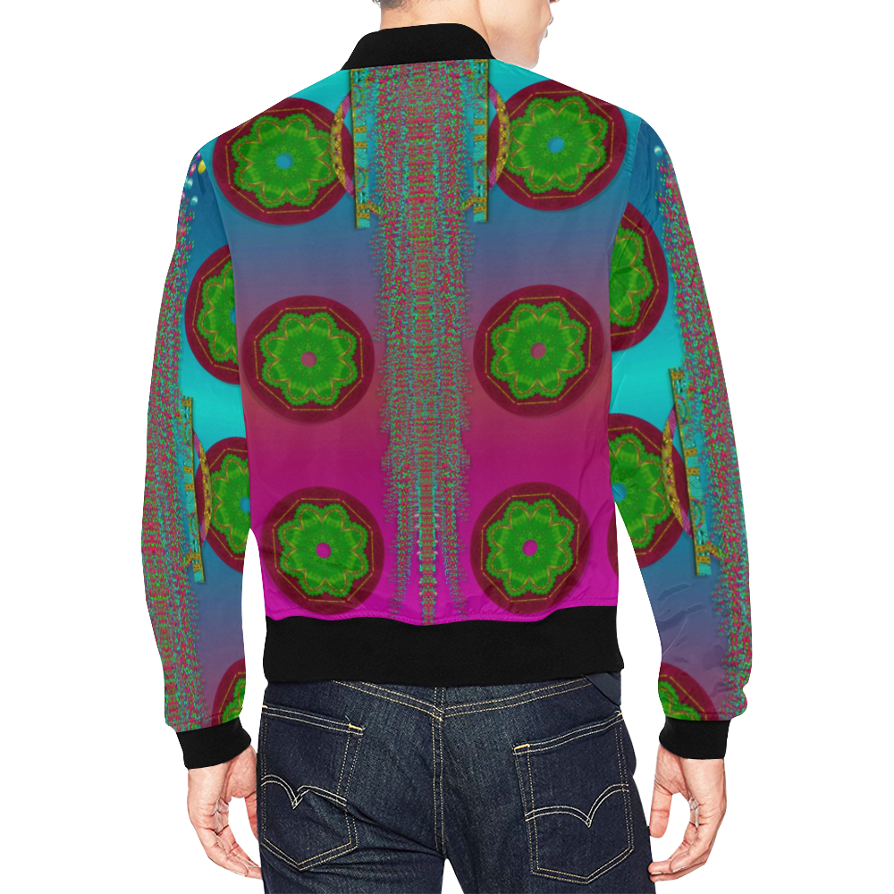 Meditative abstract temple of love All Over Print Bomber Jacket for Men (Model H19)