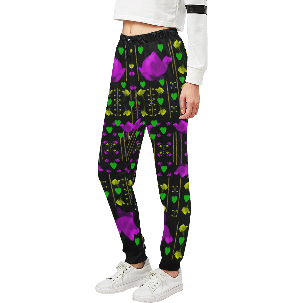 pure roses in the rose garden of love Unisex All Over Print Sweatpants (Model L11)