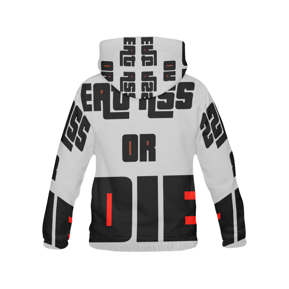 Eat ass or die All Over Print Hoodie for Men/Large Size (USA Size) (Model H13)