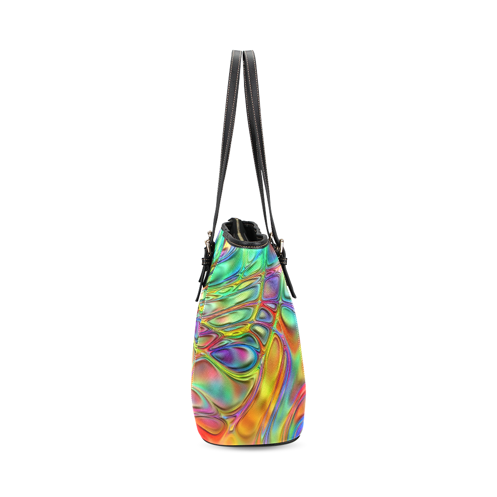 energy liquids 2 by JamColors Leather Tote Bag/Large (Model 1640)