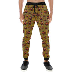 Angels in gold and flowers of paradise rocks Men's All Over Print Sweatpants (Model L11)