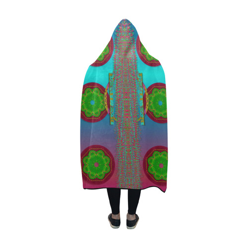 Meditative abstract temple of love Hooded Blanket 60''x50''