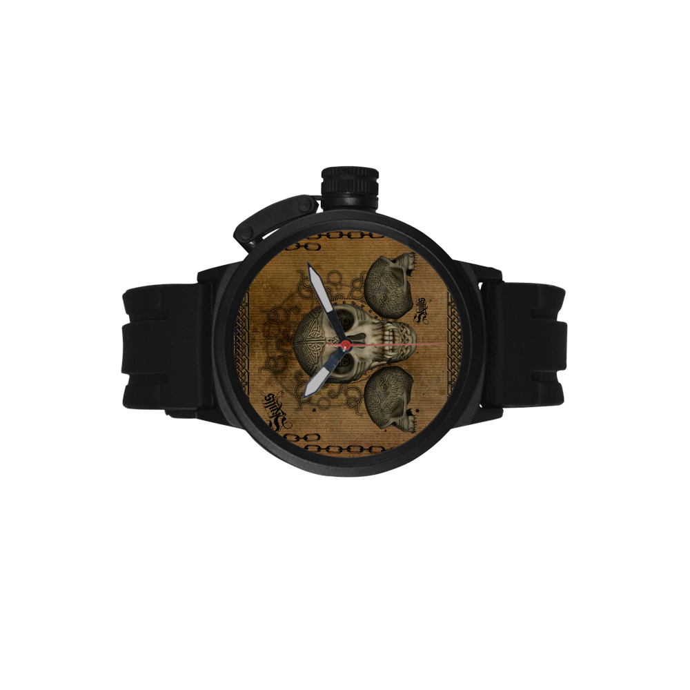 Awesome skull with celtic knot Men's Sports Watch(Model 309)