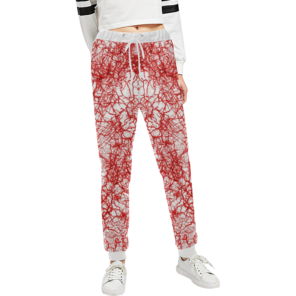 Cracked 2 red Unisex All Over Print Sweatpants (Model L11)