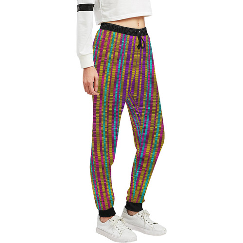 Star fall in  retro peacock colors Unisex All Over Print Sweatpants (Model L11)