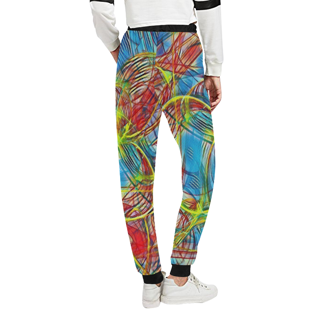 abstract joy 4 by JamColors Unisex All Over Print Sweatpants (Model L11)