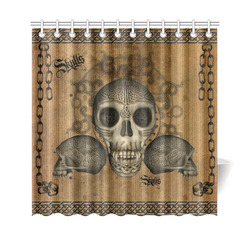 Awesome skull with celtic knot Shower Curtain 69"x70"