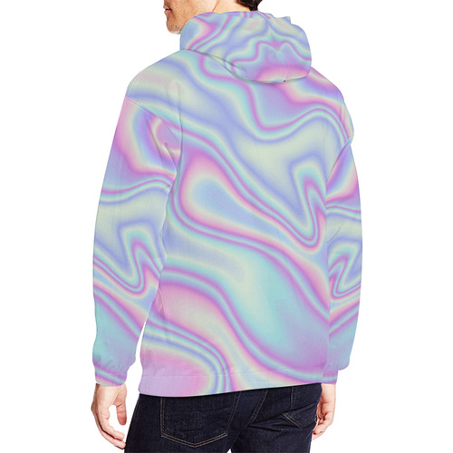 Holographic Design All Over Print Hoodie for Men/Large Size (USA Size) (Model H13)