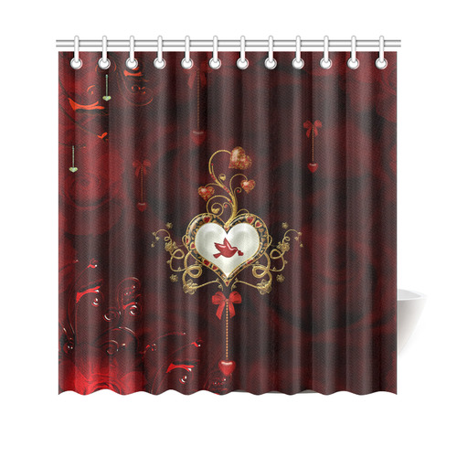 Wonderful heart with dove Shower Curtain 69"x70"