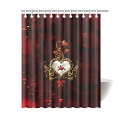 Wonderful heart with dove Shower Curtain 60"x72"