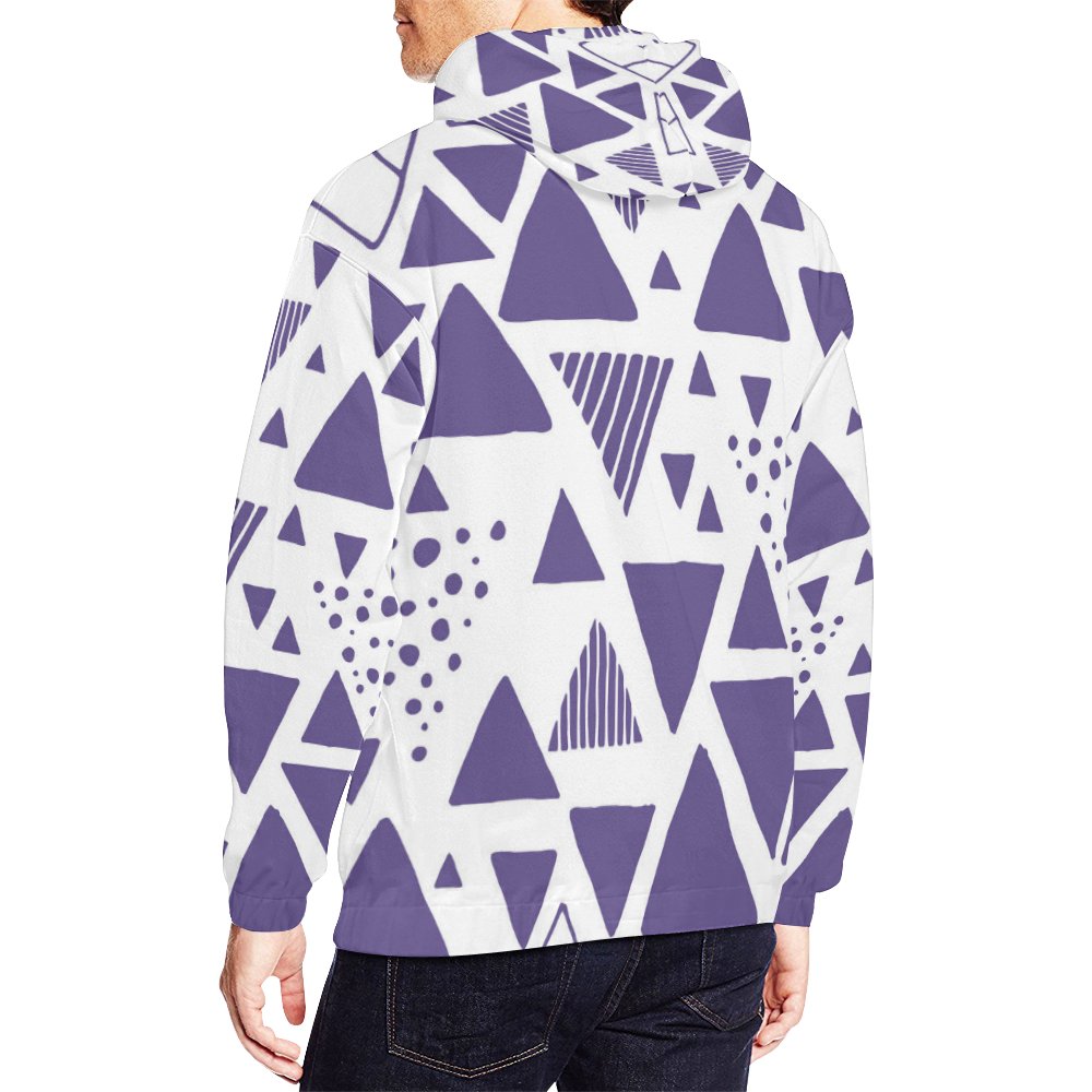 Color of the Year 2018 Graphic Pattern All Over Print Hoodie for Men/Large Size (USA Size) (Model H13)