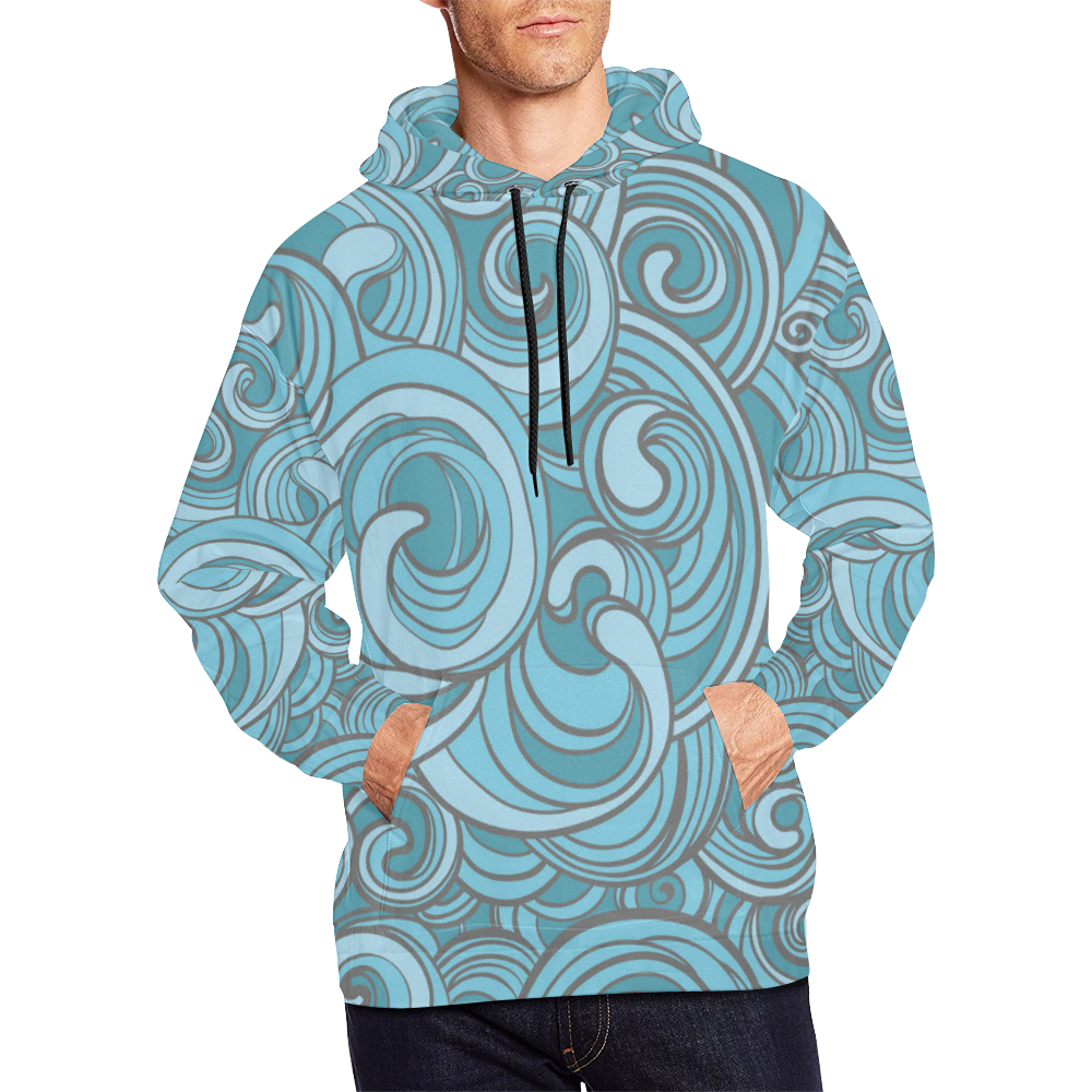 Abstract Nature All Over Print Hoodie for Men/Large Size (USA Size) (Model H13)