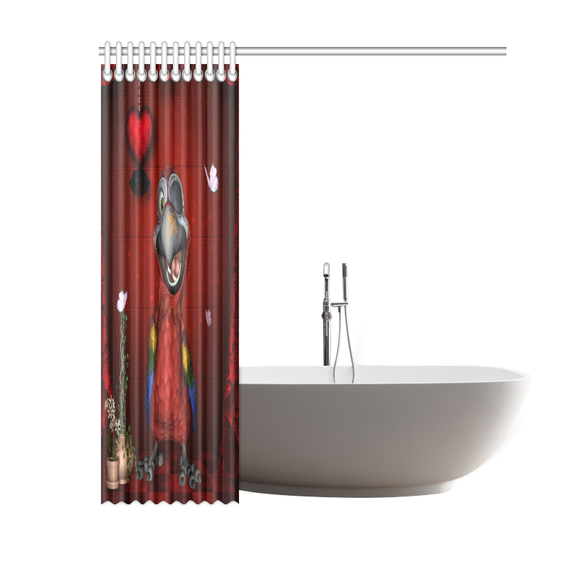 Funny, cute parrot Shower Curtain 60"x72"