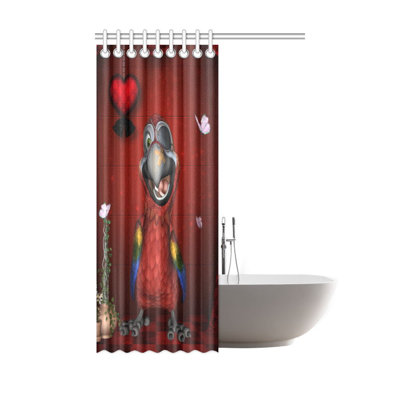 Funny, cute parrot Shower Curtain 48"x72"