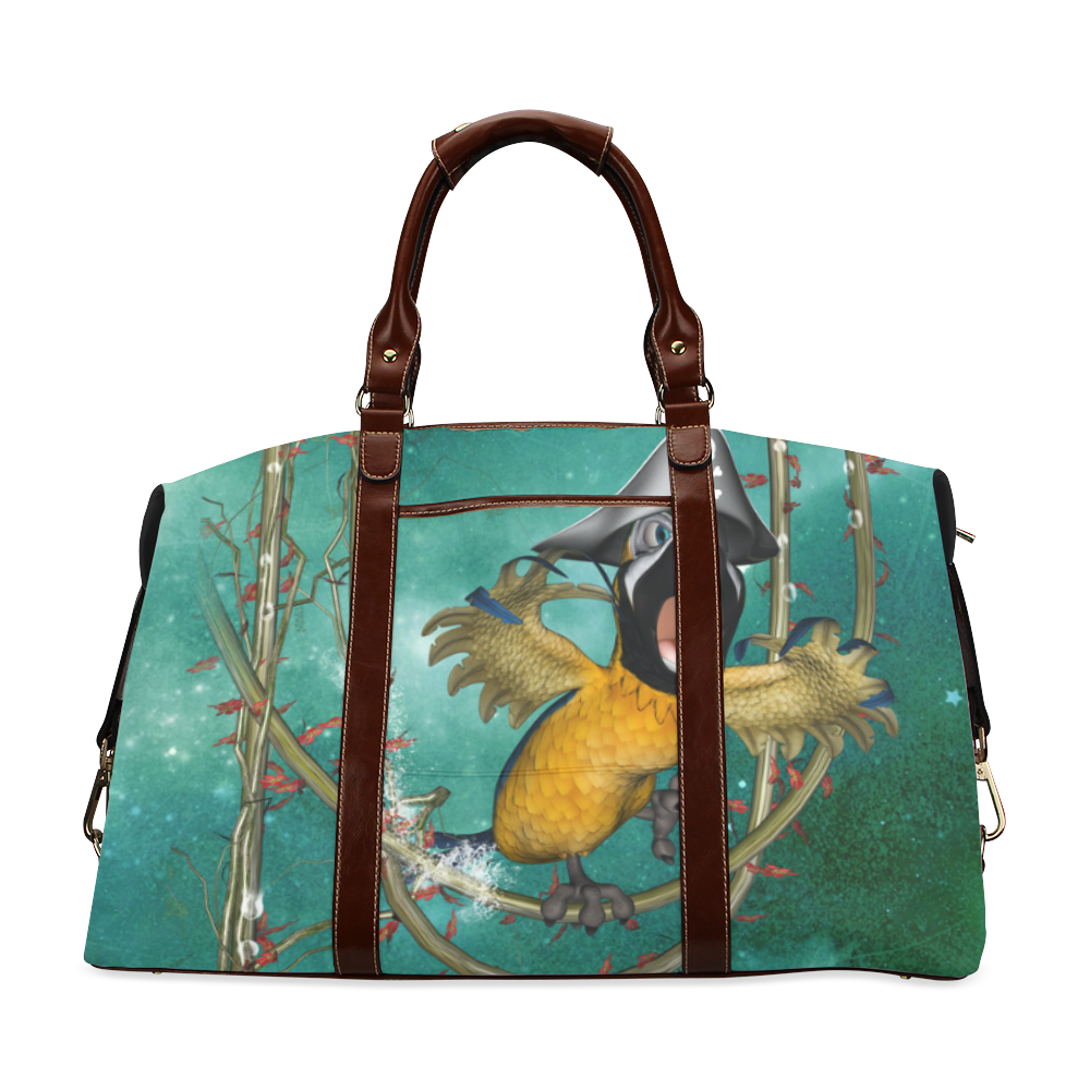 Funny pirate parrot Classic Travel Bag (Model 1643) Remake